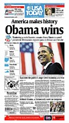 Barack Obama Wins 2008 Commemorative USA Today Commemorative Cover Digital Art by USA Today