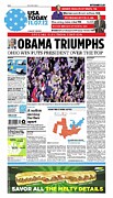 Barack Obama Wins 2012 Commemorative USA Today Commemorative Cover Digital Art by USA Today