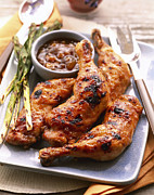 Barbecue chicken legs Photograph by Brian Hagiwara