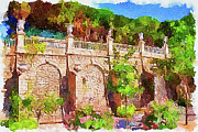 Barcelona gardens at springtime Mixed Media by Tatiana Travelways