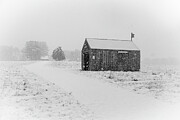Barn in Blizzard I Photograph by Steven David Roberts