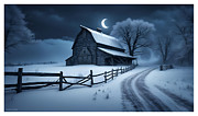 Barn in the Moonlight Digital Art by Greg Joens Barn in the Moonlight Digital Art by Greg Joens
