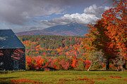 Barn view between the hills of Mount Chocorua Photograph by Jeff Folger
