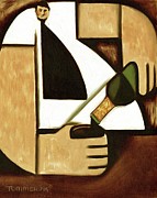 Abstract Bartender Art Print Painting by Tommervik