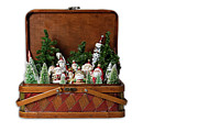 Basket with vintage Christmas Santa Ornaments Within Photograph by Cindy Shebley Basket with vintage Christmas Santa Ornaments Within Photograph by Cindy Shebley