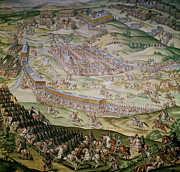 Battle of Saint Quentin - August 1557.Room of the battles of the monastery San Lorenzo del Escorial. Painting by Granello-tavaron-castello Y Cambiasso