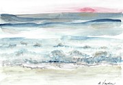 Beach Sunset 1 Painting by AList Art Gallery