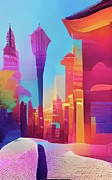 Beach Town Digital Art by Rod Turner