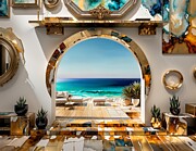 Beach View, Futuristic House Digital Art by Eris And AI Beach View, Futuristic House Digital Art by Eris And AI