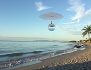 Beachcomber Drone Digital Art by Eris And AI Beachcomber Drone Digital Art by Eris And AI