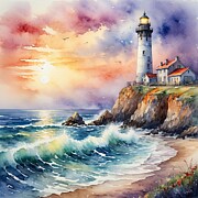 Beacon of Hope Lighthouse #4 Digital Art by Stephanie Fischer Beacon of Hope Lighthouse #4 Digital Art by Stephanie Fischer
