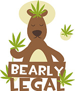 Bearly Legal Digital Art by Jacob Zelazny