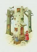 Bears Christmas Painting by Kestutis Kasparavicius