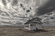 Beaver Lake Township School - rural ND one room country schoolhouse on shore of Mud Lake Photograph by Peter Herman