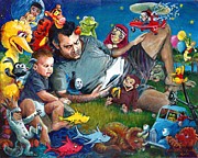 Bedtime Stories Painting by Merana Cadorette