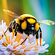 Bee and Flower Digital Art by Cindy's Creative Corner Bee and Flower Digital Art by Cindy's Creative Corner