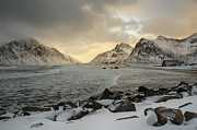 Before the storm - Flakstad Beach Lofoten Islands Photograph by Joanne Eastope