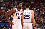 Ben Simmons and Joel Embiid Photograph by Oscar Baldizon