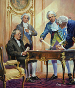 Benjamin Franklin - Statesman Painting by Dennis Lyall Benjamin Franklin - Statesman Painting by Dennis Lyall