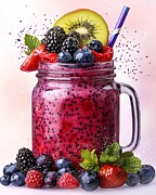 Berry Boom Digital Art by Xenia Bordeaux