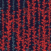 Berry Vines Red and Navy Digital Art by Sand And Chi
