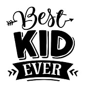 Best KID Ever Funny Dad Gift Father Quote Daddy And Me Digital Art by Jeff Creation