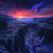 Beyond the Blue Ai Art by David Miller