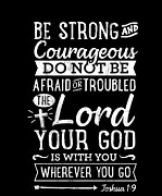 Bible Verse Quote Joshua 19 Christian Scripture Drawing by Noirty Designs