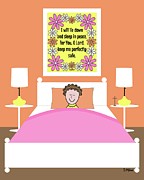 Bible Verse Sleep in Peace Digital Art by Donna Mibus