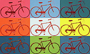 Bicycle Pop Art Panels Colorful Painting by Dan Sproul Bicycle Pop Art Panels Colorful Painting by Dan Sproul