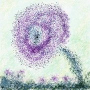 Big Purple Puffy Flower Abstract Digital Art by Bentley Davis Big Purple Puffy Flower Abstract Digital Art by Bentley Davis