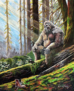 Bigfoot at Rest Pastel by Daniel Eskridge