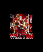 Bill Walton Basketball Legend Vintage Digital Art by Kelvin Kent