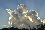 Billowing clouds with sunny highlights Photograph by Mike Worley
