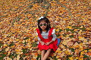 Birthday and Fall Leaves Photograph by Serbennia Davis