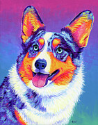 Biscuit the Corgi Painting by Rebecca Wang
