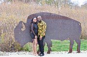 Bison Silhouette  Photograph by Serbennia Davis