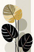 Black and Green Tropical Art Painting by Lourry Legarde Black and Green Tropical Art Painting by Lourry Legarde