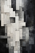 Black and White Geometric Art Painting by Lourry Legarde Black and White Geometric Art Painting by Lourry Legarde
