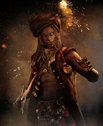 Black Caesar Pirate Digital Art by Shanina Conway