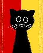 Black cat Digital Art by Anorel