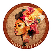 Black Woman Melanin Queen Vintage Retro Digital Art by Kirania Finest