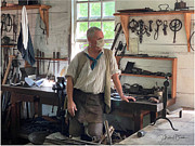 Blacksmith during covid in Colonial Williamsburg Photograph by Michael Descher Blacksmith during covid in Colonial Williamsburg Photograph by Michael Descher