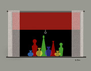 Blenko Vases in the Window Digital Art by Donna Mibus