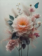 Blossoms in Harmony with Time Digital Art by Samuel HUYNH