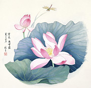 Blossoms of China - Lotus Painting by Ren Yu Blossoms of China - Lotus Painting by Ren Yu