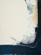 Blue and Beige Abstract Painting by Lourry Legarde Blue and Beige Abstract Painting by Lourry Legarde