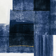 Blue and Gold - Art by Linda Woods Mixed Media by Linda Woods Blue and Gold - Art by Linda Woods Mixed Media by Linda Woods