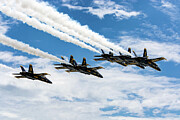 Blue Angels Flyby Photograph by Jeff Saunders