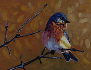 Blue Bird of Paradise Painting by Phil Chadwick